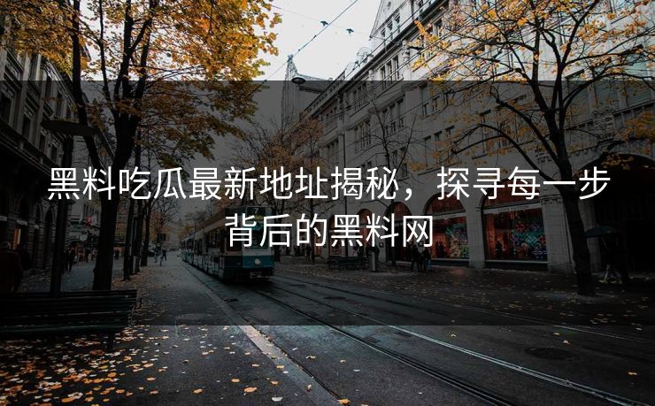 黑料吃瓜最新地址揭秘，探寻每一步背后的黑料网